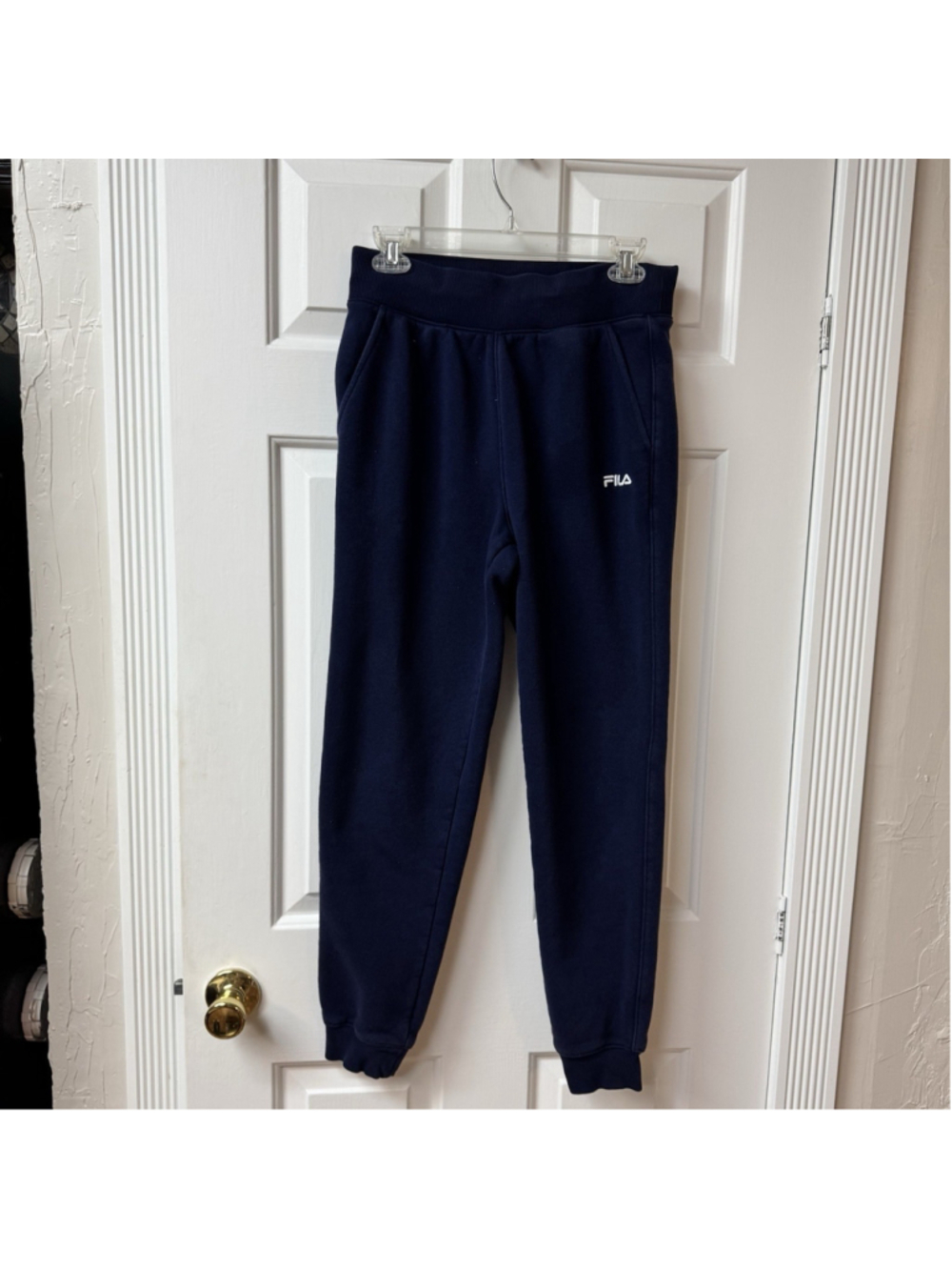 Fila Jogger Men Size S Athletic Sweatpants Drawstring Cotton Blend Slash Pockets